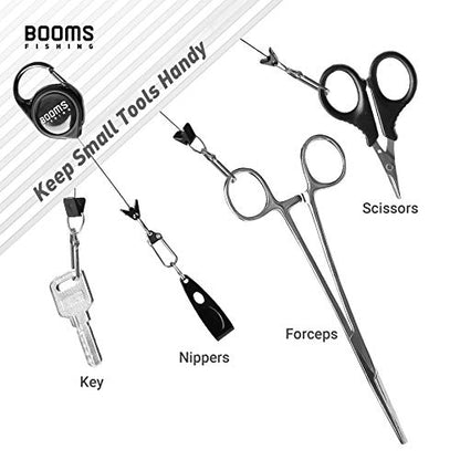 Booms Fishing RG1 Fly Fishing Zinger Retractor 3 pcs - color: Black