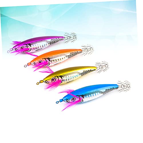 POPETPOP 4pcs Fishing Accessories Realistic Fake Bait Bass and Trout Lures Fishing Tools for Adults
