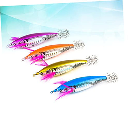 POPETPOP 4pcs Fishing Accessories Realistic Fake Bait Bass and Trout Lures Fishing Tools for Adults