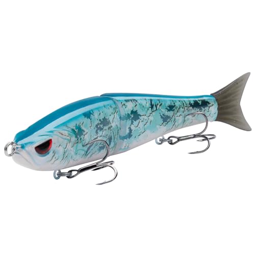 Bassdash SwimShad Glide Baits Jointed Swimbait Bass Pike Salmon Trout Muskie Fishing Lure,3-Pack - color: Grunge Camo + Highland + Ocean Digital, size: 7in/2.2oz