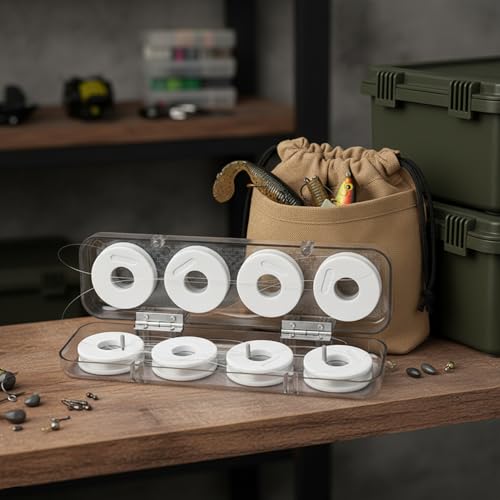 Silicone Fishing Line Spool Holder with Pin, Compact Tackle Box Organizer for Secure Line Storage (1 Pack)