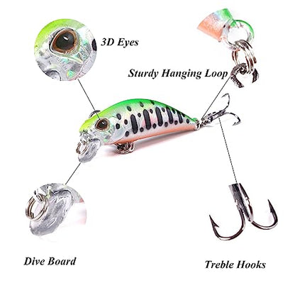 Jerk Baits for Bass Fishing, Jerkbait Fishing Lures, Minnow Lures Jerk Bait for Freshwater/Saltwater Fishing Lures for Trout Pike, 5pcs/10pcs with Box - color: B:2.36in/0.19oz/10pcs
