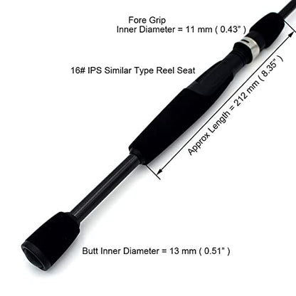 TEAMWILL Fishing Rod Building and Repair EVA Handle Casting Split Grip with Reel Seat New