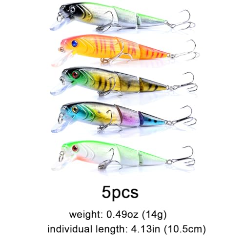 Fishing Lures Kit Minnow Popper Crank Baits Freshwater Bass Fishing Baits Set - color: DYP50PCSA