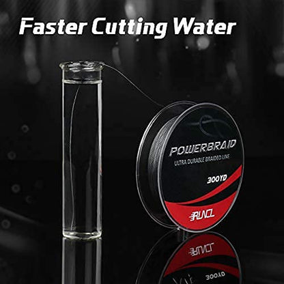 RUNCL PowerBraid Fishing Line 4/8/9 Strands, Braided Fishing Line 300/500/1000Yds - Seamless Weaving Tech, Enhanced Coating Tech, Zero Stretch, High Sensitivity, Smaller Diameter - Braid Line 15-115LB - color: Gray, size: 15LB-500yds(4 Strands)