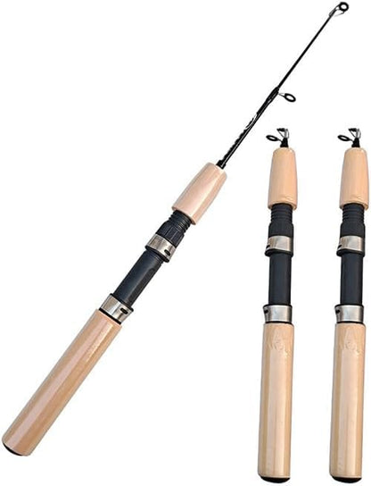 2Pcs LCE Fishing Rod, Fishing Rods Ice Fishing Rods Pen Pole Lures Fishing Tackle Spinning Casting Hard Rod Without Reel Useful and Practical Fishing Rod and Reel Combos Hunting and Fishing (75cm)