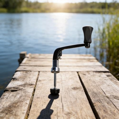 Fishing Reel Handle Crank Foldable Degree Metal Shaft Anti-Slip for 1000-5000 6000-8000 Reels Saltwater Freshwater Replacement Part Silver Black