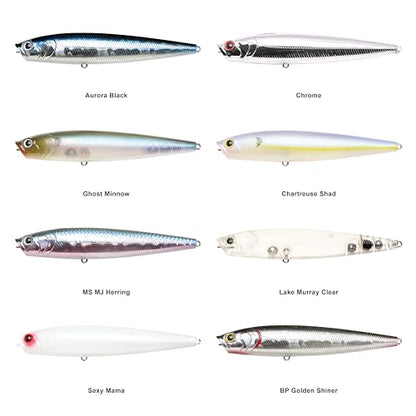 LUCKY CRAFT Gunfish 115NF Top Water Bass Fishing Lures, 4.5” Floating Lure with Cupped Mouth, Freshwater Trout and Bass Lures Fishing Gear, Accessories for Tackle Box - color: 385 JP Orange Tiger