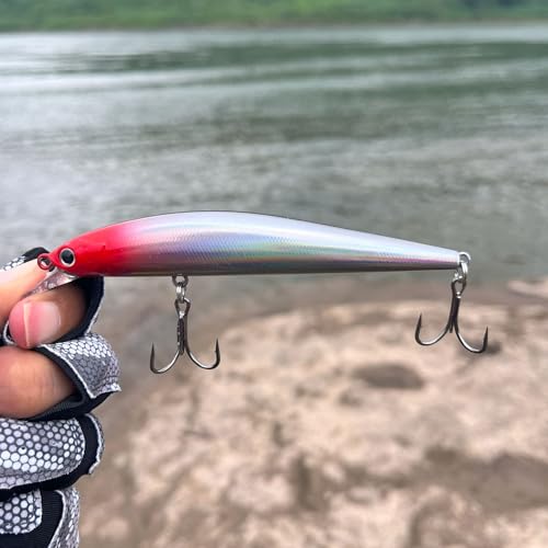Minnow Fishing Lures crankbaits Set,Hard baits with Vibrant Colors for Trout, bass, Perch - Ideal for Stream and Lake Fishing， 5 Pieces