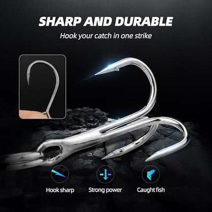 Tail Spinner Jigging Spoons – 3PCS Hard Baits, 3 Unique Styles – Sinking Vibration Bait for Bass, Pike, Trout – Freshwater & Saltwater Fishing Lure Set
