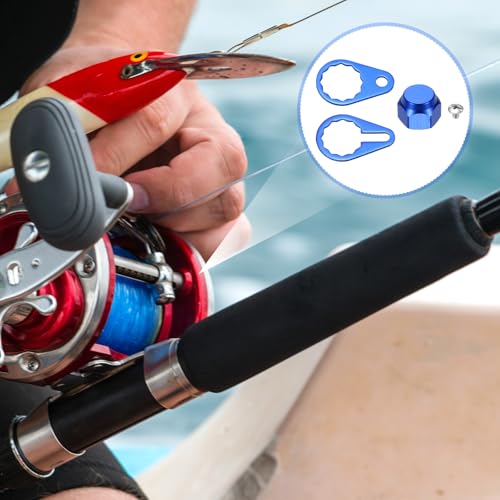 Fishing Reel Screw Nut Caps, Right Handle Locking Plate Nut Replacement Part - color: Blue, size: M7