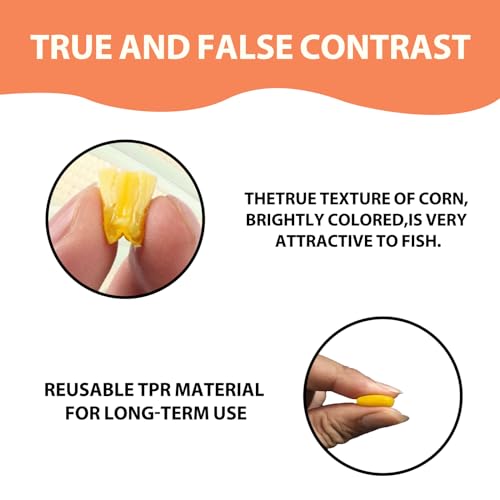 120 Pcs Carp Lures Corn Head Lure Carp Bait for Fishing Simulation Fake Corn Floating Soft Baits Carp Fishing Lures with Nice Scent Carp Fishing Trout Fishing Cat Fish
