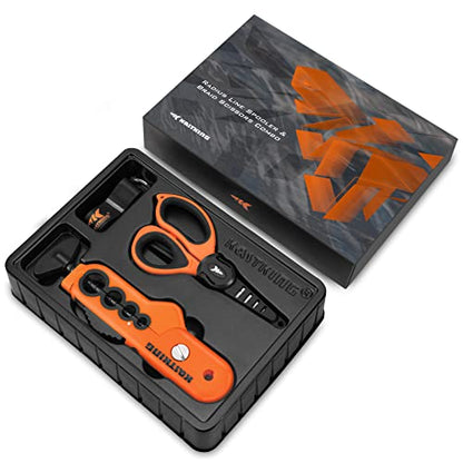 KastKing Patented Radius Line Spooler, Compact Fishing Line Spooling Tool for Spinning Reels and Casting Reels – Line Spooler Spools Fishing Reels Without Line Twist, Great Fishing Gifts - style: Radius Line Spooler & Scissors
