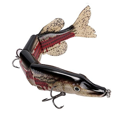Large Multi Jointed Fishing Lures Bait,Big Giant Fishing Bass Lures,Crankbaits Swimbaits with Treble Hook - color: B3-10.24",3.8oz