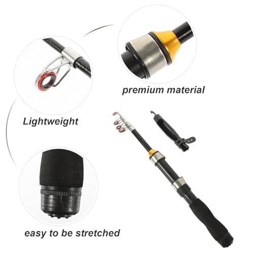 Happyyami Portable Carbon Fishing Rod Ultra Lightweight Angling Pole for Kayaking and Outdoor Use Compact Design Strong Durability for Various Waters