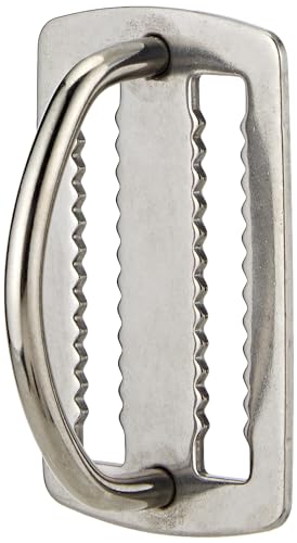 Scuba Choice Stainless Steel Weight Belt Keeper with D-Ring – Heavy Duty, Slip-Free, Prevents Accidental Release, Fits 2" Webbing, Ideal for Diving, Spearfishing, and Water Sports Accessories