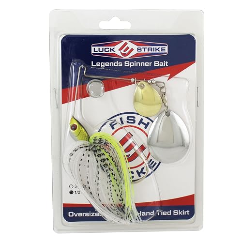 Jimmy Houston Legends Spinner Bait with Colorado Blades (1/2 Ounce Spinnerbait) 5/0 Hook - color: SX Shad