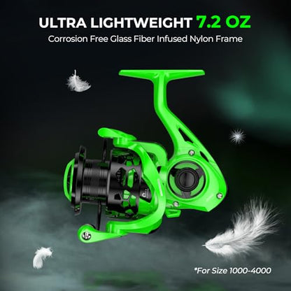 KastKing Zephyr Dual-Tip Fishing Rod and Reel Combo,Spinning & Baitcaster Combo,Dual Tips Section for Different Powers,IM6 Graphite 2-Piece Rod with Extra Tip,Sensitive & Powerful,Freshwater Fishing - style: Spin: 7'0''- M& Mh- Dual-tip Rod -3000 Reel(gre