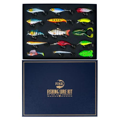 Fishing Lures Kit for Bass, 15PCS Swimbaits Crankbaits Fishing Tackle Set | Bass Fishing Lure Kit, Multi Jointed Swimbaits and Soft Baits for Trout Pike Freshwater Fishing - style: Hard /Soft Bait 1
