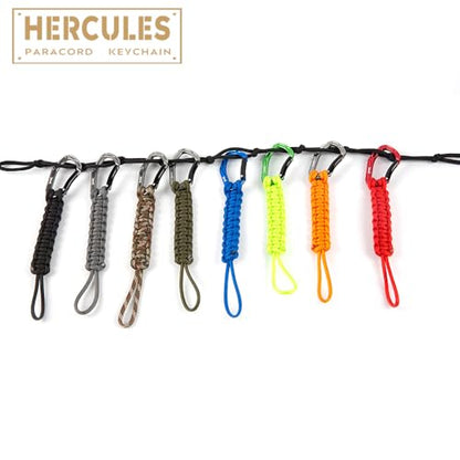 HERCULES Paracord Keychain Set – 2 Pack Lanyard Rope with Aluminum Clip, Durable Paracord Wrist Strap for Outdoor Activities, Imperial Red - style: Imperial Red