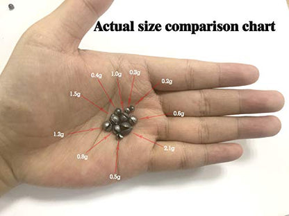 Removable Split-Shot,500Pcs Lead Sinking Split Shots Fishing Sinkers,Fishing Weights Sinkers - color: 0.4g