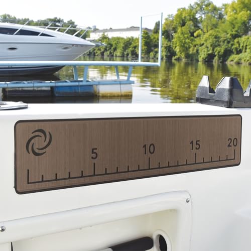 20" EVA Foam Fish Ruler with Peel & Stick Backing for Boats, Kayaks, Coolers, or Personal watercraft, Easy to Read 6mm Thick, Milled Fish Measuring Board (Teak) - color: Teak