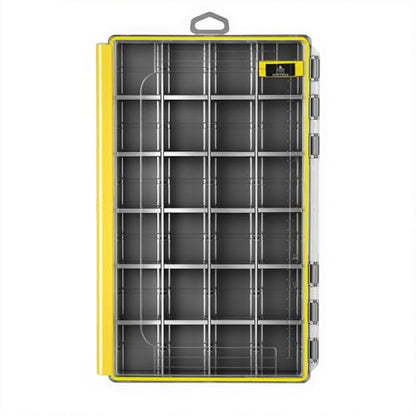 Waterproof Anti-Corrosion Tackle Box One Hand Latch 3600 and 3700 Organizer with Removable Dividers Lure Box and Terminal Tackle Trays Fishing Storage Yellow (3700) - size: 3700