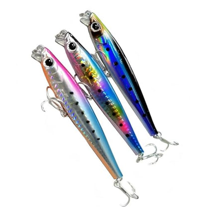 3pcs Boxed Premium Set Fishing Lure Long Cast Mino Ocean Lake Submersible Lure - color: AH1131B-4.3'' 1.1oz