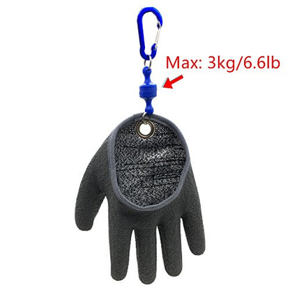 Inf-way Fishing Glove with Magnet Release, Fisherman Professional Catch Fish Gloves Cut&Puncture Resistant with Magnetic Hooks Hunting Glove - size: Medium, style: Left