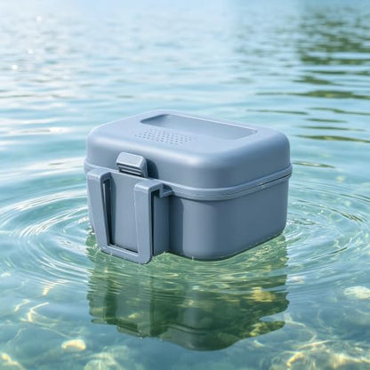 2Fishing Bait Boxes 2026 New- Water Proof Live Bait Container for Shrimp,Portable Bait Holder for Freshwater & Saltwater Fishing (Grey,3.54×3.15×2.24In)