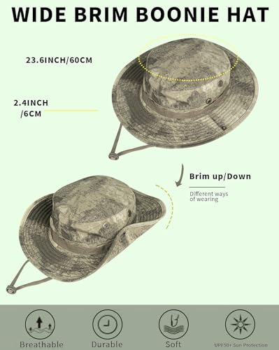 Sun Hats for Men Women Bucket Hat UPF 50+ Boonie Hat Foldable UV Protection Hiking Beach Fishing Summer Safari - color: 1pack-gray Ruin