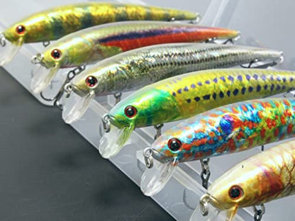 Minnow Crankbait for Bass Fishing Bass Lure Jerkbait Fishing Lures and Tackle Box - color: HM509KB