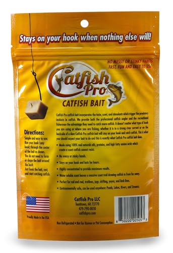 Catfish Pro Catfish Bait - 10oz Bag with 80pcs | Irresistible Scent for Catfish | Mess-Free, Stays On Your Hook When Nothing Else Will | Great for Rod, Reel, Trotline, Jugs & Yoyos Fishing - color: Shad