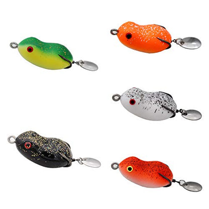 Topwater Fishing Lure Bass Fishing Frog Fishing Hollow Body Frog Bass Pike Snakehead Lure Bait - color: 4cm/7.5g