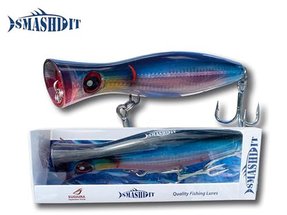 Gobbler 4.7in Blue Top Water Lures - Saltwater & Freshwater Bass Lures for Your Fishing Kit