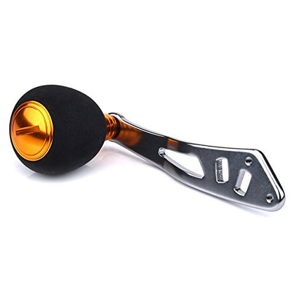 Fishing Reel Power Handle Knob Reel Replacement Parts, Aluminum Alloy Fishing Reel Rocker Knobs Fishing Reel Handle for Baitcasting Spinning Tackle Tools - color: Gold