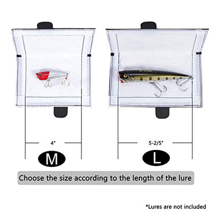 Dr.Fish 3 Pack Fishing Lure Wraps Lure Hook Cover Shield for Fishing Rod Thick Soft Padded Pierce Resistant Hard Baits Minnow Crankbait Popper Spinnerbait - color: M: 5.6*4"-3 Pack