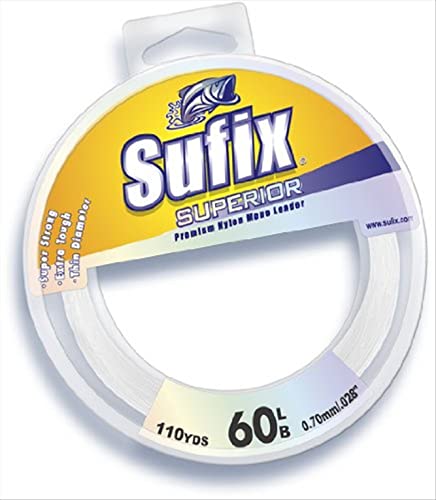 Sufix Superior Leader 110-Yards Leader Wheel Fishing Line (Clear, 50-Pound)