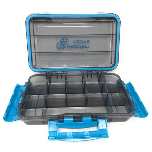 Reaction Tackle Premium Tackle Trays, Water Resistant Fishing Tackle Box Organizers with Triple Clip Closure, Removable Dividers and Clear View Design - 3600 (4-Pack) - size: 3600 (4-Pack)