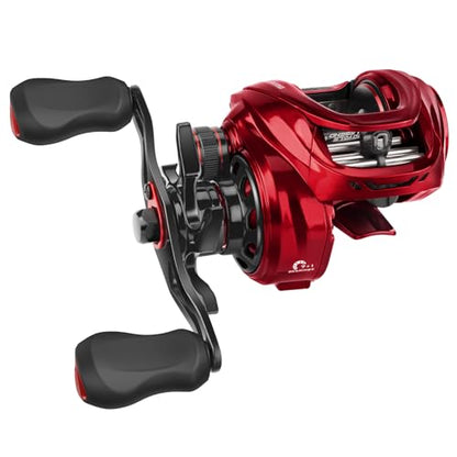 KastKing Royale Legend Glory Baitcasting Fishing Reel, Halo XII Magnetic Braking System Baitcaster Reel, 16 lbs of Smooth Drag, 8.0:1 High-Speed Gear Ratio, DTCC Line Guide, Palm Perfect Design