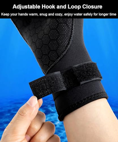 SUJAYU 3mm Neoprene Gloves Diving Gloves Water Gloves Wetsuit Gloves, Anti Slip Fishing Gloves Surfing Gloves, Waterproof Gloves Pool Glove Swim Gloves Ice Fishing Gloves - size: Small
