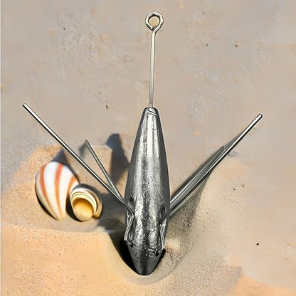 3Pcs Sputnik Sinkers Fishing Weights Sinkers Surf Casting Fishing Sinkers Lead Weights Sinkers Long Tail Fishing Weights Drop Shot Sinkers for Saltwater Catfish Beach Sand Ocean-1oz - size: 1oz