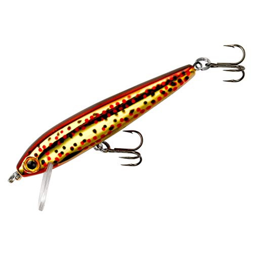 Rebel Lures Tracdown Minnow Slow-Sinking Crankbait Fishing Lure - Great for Bass, Trout and Walleye - color: Slick Brown Trout, size: 2 1/2-Inch, 5/32-Ounce