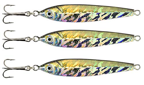 1.5oz-2.5oz Bullet Jig - 3 Pack - 4 Colors & 3 Weights to Choose from - color: Sand Eel, size: 2.5oz