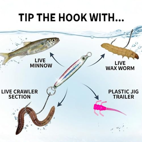 HALYXS/5Pack -Jigging Spoon, Ice Fishing jigs, Spoon Fishing, Jigging Lure, Great Lure for Crappies, Panfish, Walleye, Fresh Water Fishing, Metal (3g/5g) - size: small / 3g