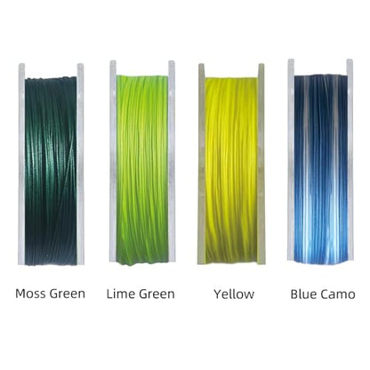 Ray Fishing Toughness 8 Strands Braided Fishing Line | Cast Further & Lasts Longer, Greater Abrasion Resistance, Strong Knot Strength, Smaller Diameter, Fresh and Salty - color: Lime Green, size: 0.30mm-30Lbs