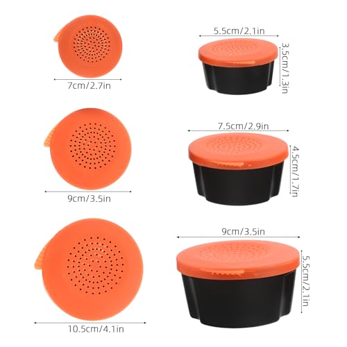 ABOOFAN 3pcs Worm Bait Box for Fishing, Breathable Plastic Live Worm Container with Holes, Portable Fresh Bait Storage Holder for River and Sea Anglers