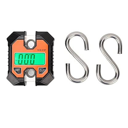 Karlak Electronic Digital Fishing Scale with LCD Display Compact Portable 0.2kg to 100kg Hook Scale