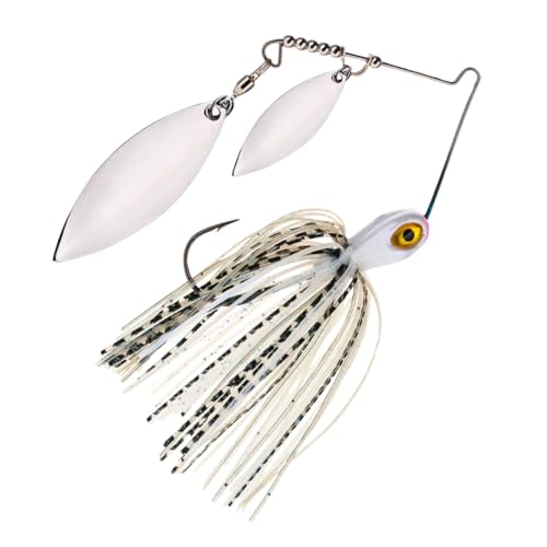 Reaction Tackle Spinner Bait, Compact Profile Fishing Lure with Flash and Vibration for Bass, Trout, Pike, Salmon and Walleye (3-Pack) - color: Tennessee Shad, size: 1/4 Oz