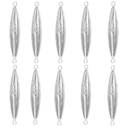 10PCS Fishing Weights Torpedo Sinkers Inline Trolling Sinkers Weights Kit Fishing Sinkers Catfishing Sinkers Saltwater Fishing Torpedo Weights Double Ring Sinkers - 1oz(30g) - size: 0.7oz(20g)-10 Pack